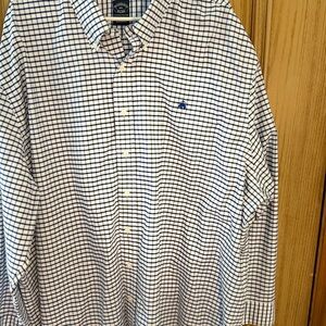 Brooks Brothers Navy and White Checkered Shirt